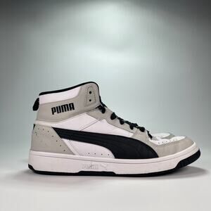 PUMA Rebound Joy Light Gray White High Top Sneakers Shoes 374765-44 Mens Size 12